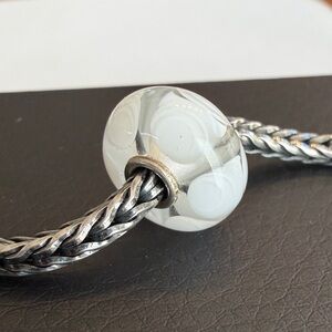 Unique Trollbeads White Bead